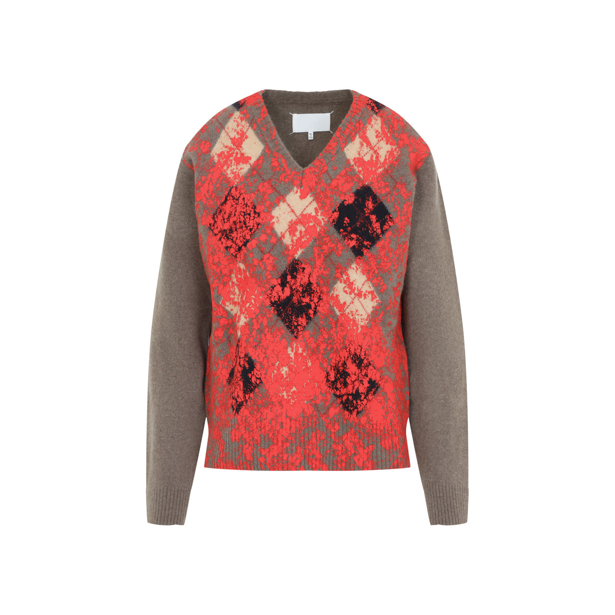 Maison Margiela Overpainted Argyle Sweater