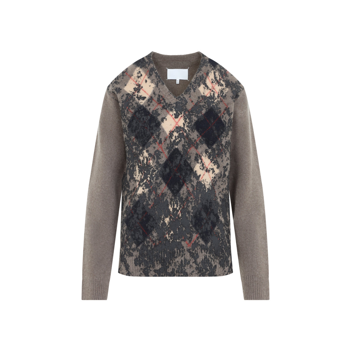 Maison Margiela Overpainted Argyle Sweater