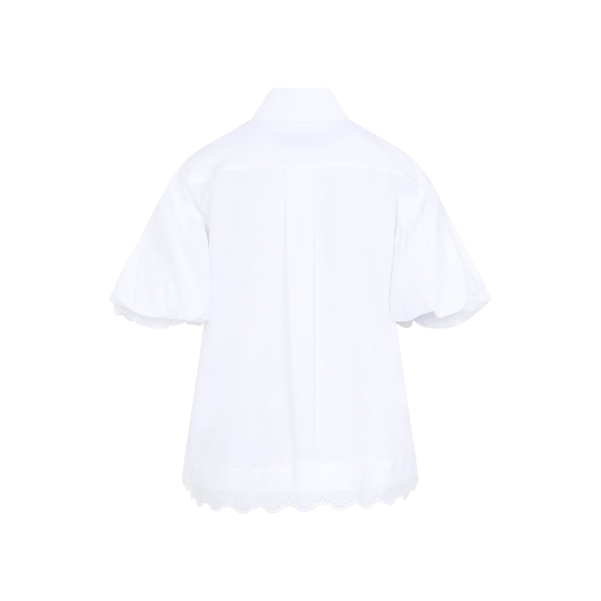 Simone Rocha Cropped Puff Sleeve Lace T-Shirt