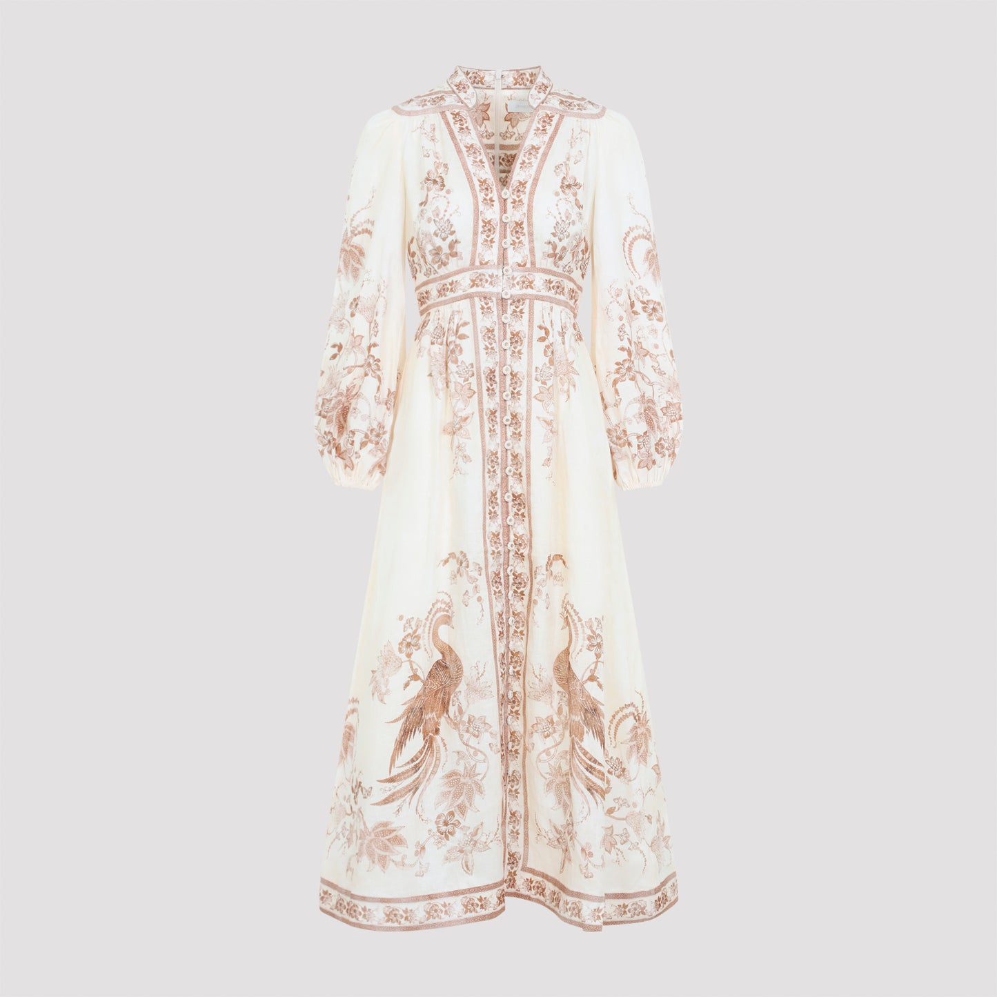 Zimmermann Indra Plunge Midi Dress