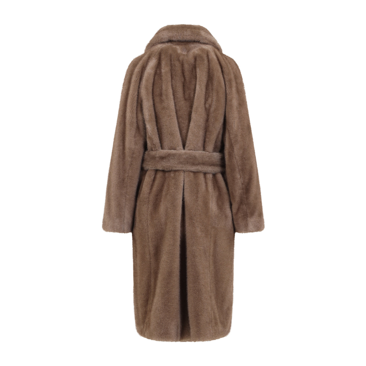 Max Mara`s Miss Faux Fur Long Coat