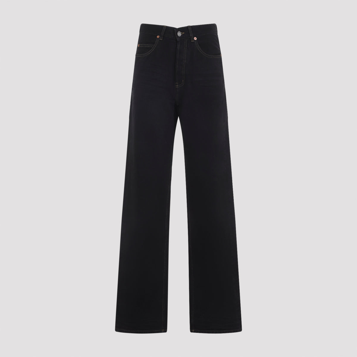 Saint Laurent V-Waist Long Baggy Jeans