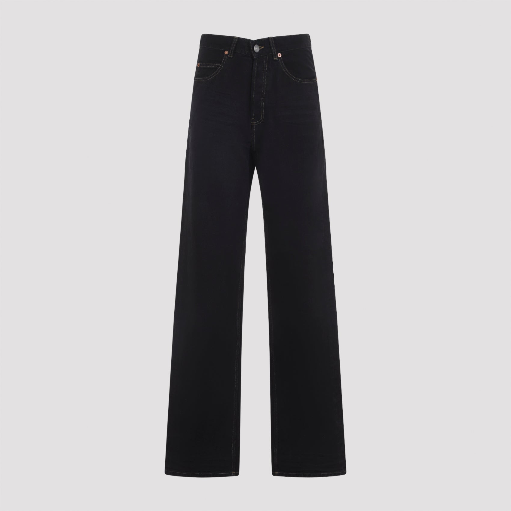 Saint Laurent V-Waist Long Baggy Jeans
