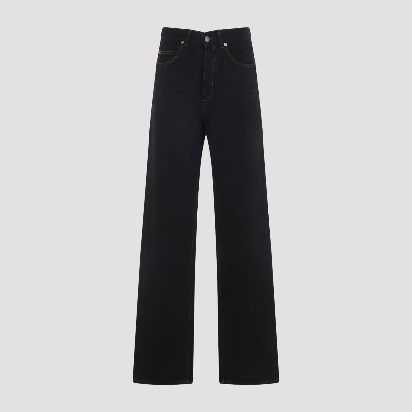 Saint Laurent V-Waist Long Baggy Jeans