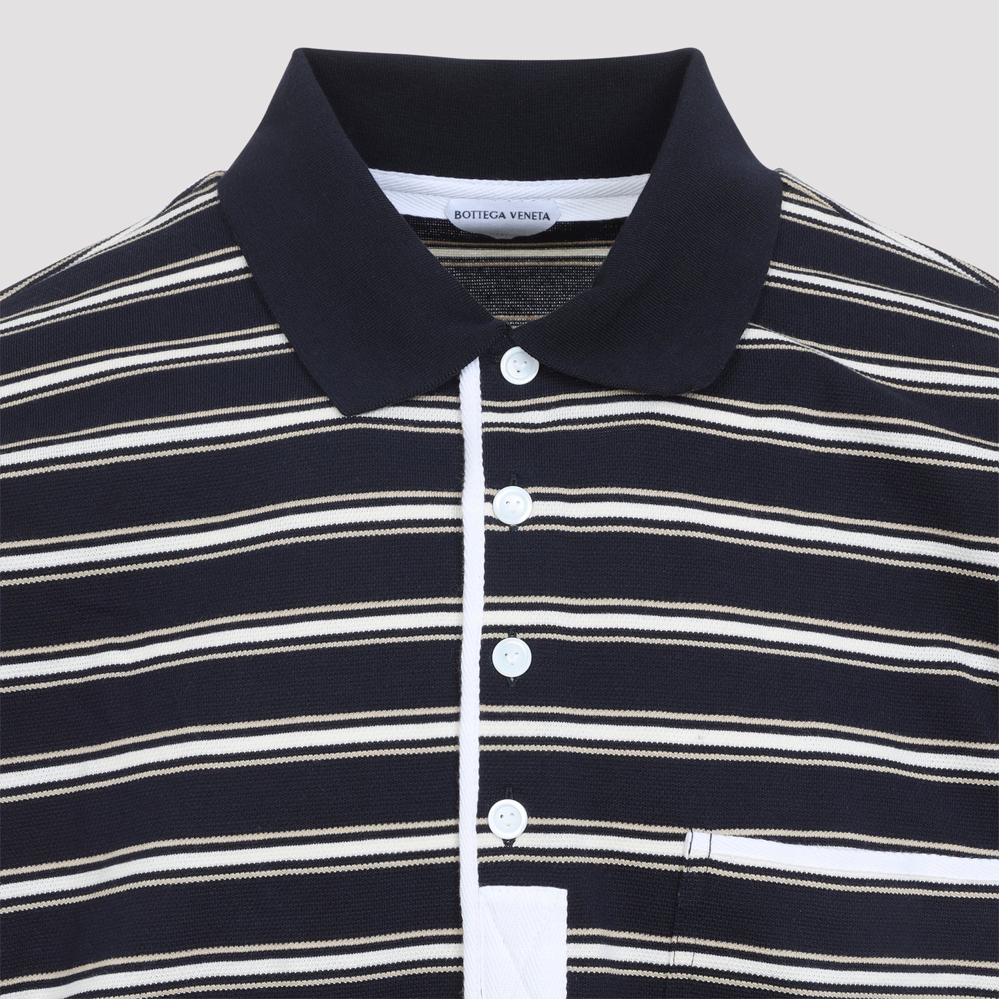 Bottega Veneta Stripes Piquet Polo