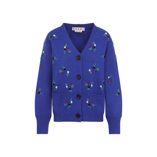 Marni Embroidered Floral Cardigan