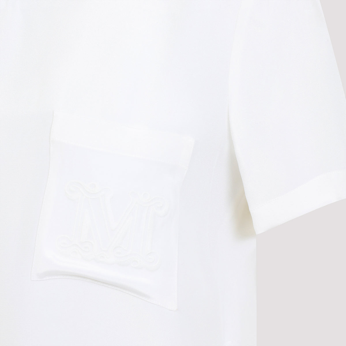 Max Mara Pagano T-Shirt Logo Crepe De Chine