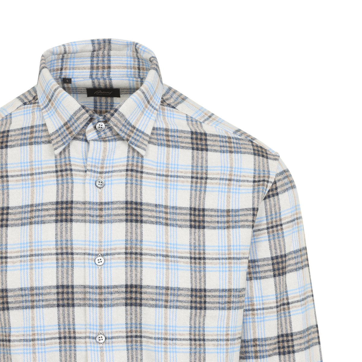 Brioni Hidden Macro Check Shirt