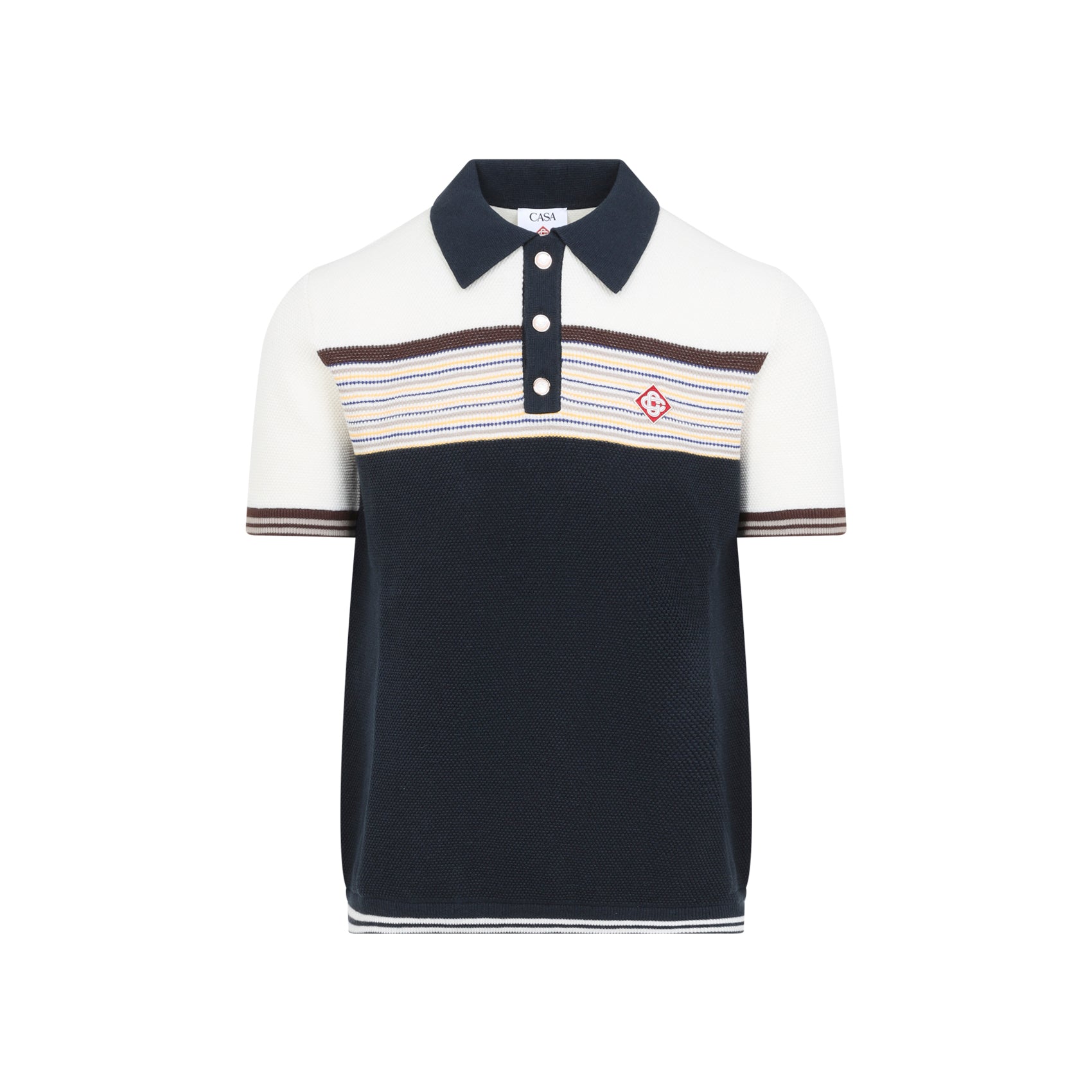Casablanca Cafe Stripe Polo Shirt