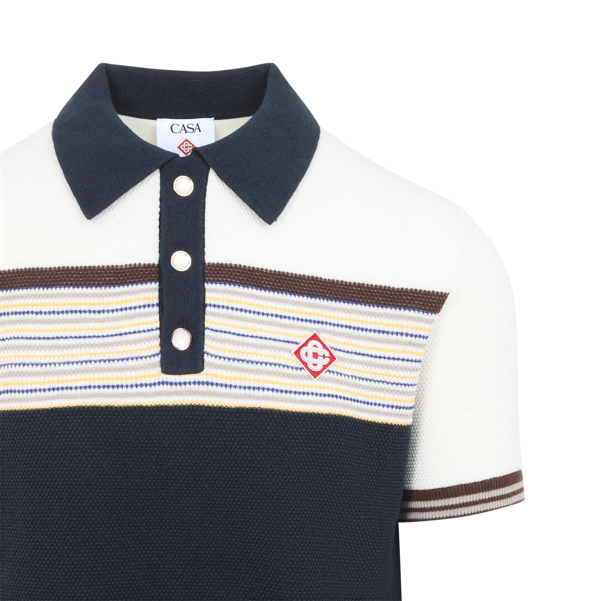Casablanca Cafe Stripe Polo Shirt