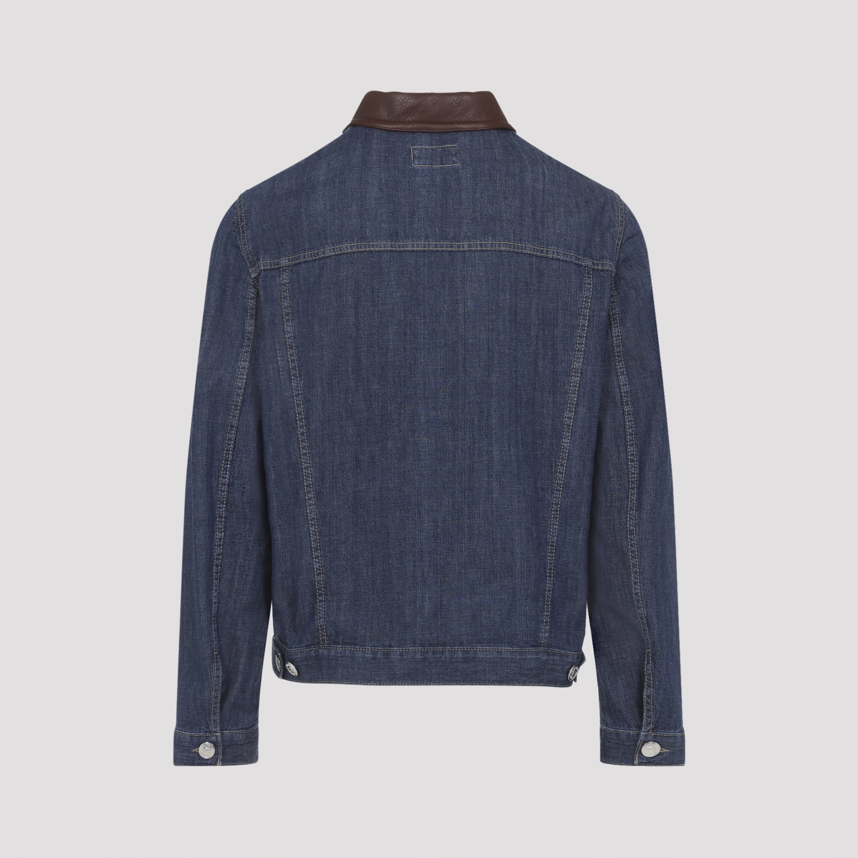 Brunello Cucinelli Leather Collar Jacket