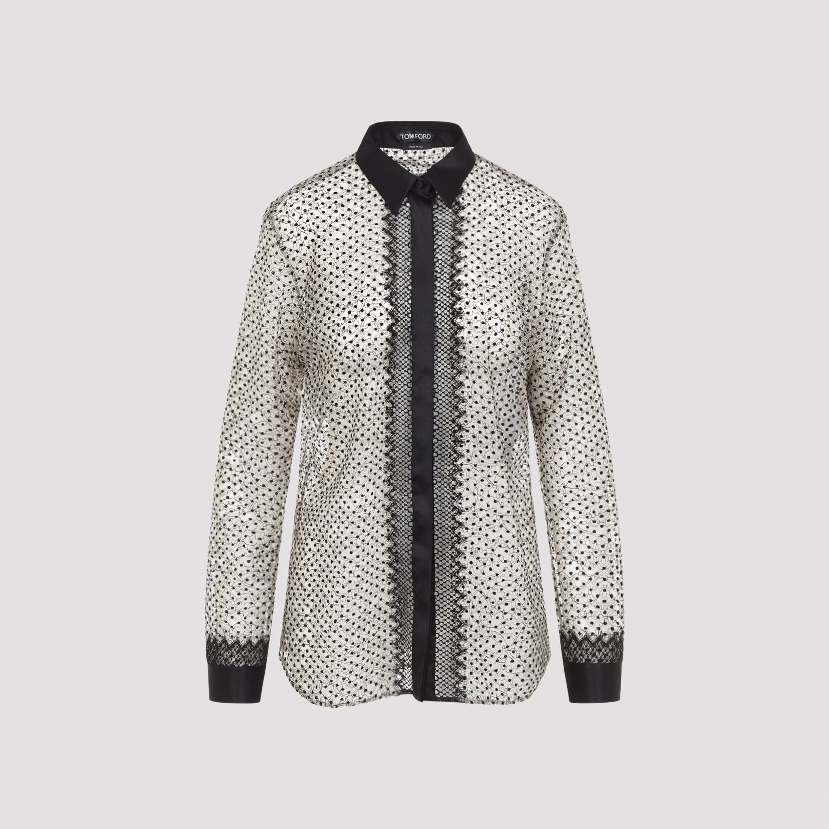 Tom Ford Flock Polka Dot Shirt