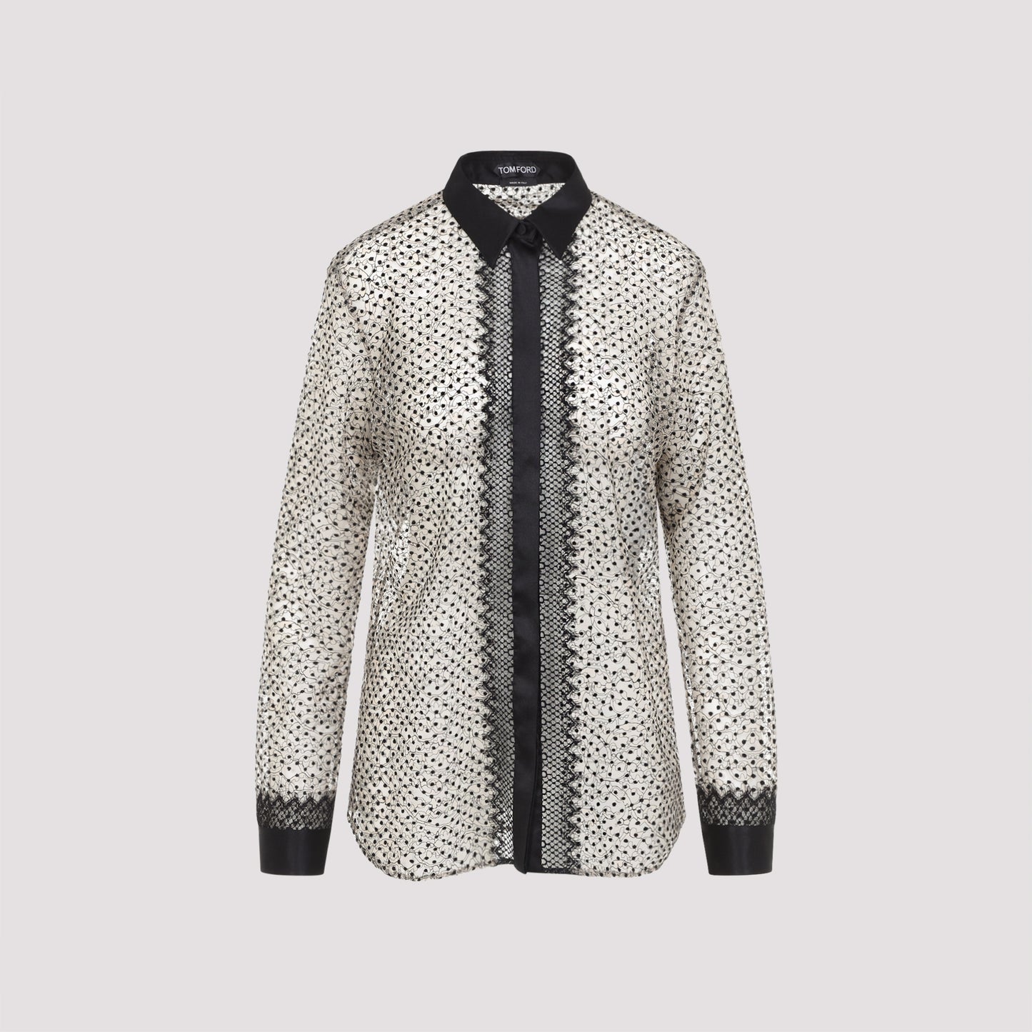 Tom Ford Flock Polka Dot Shirt
