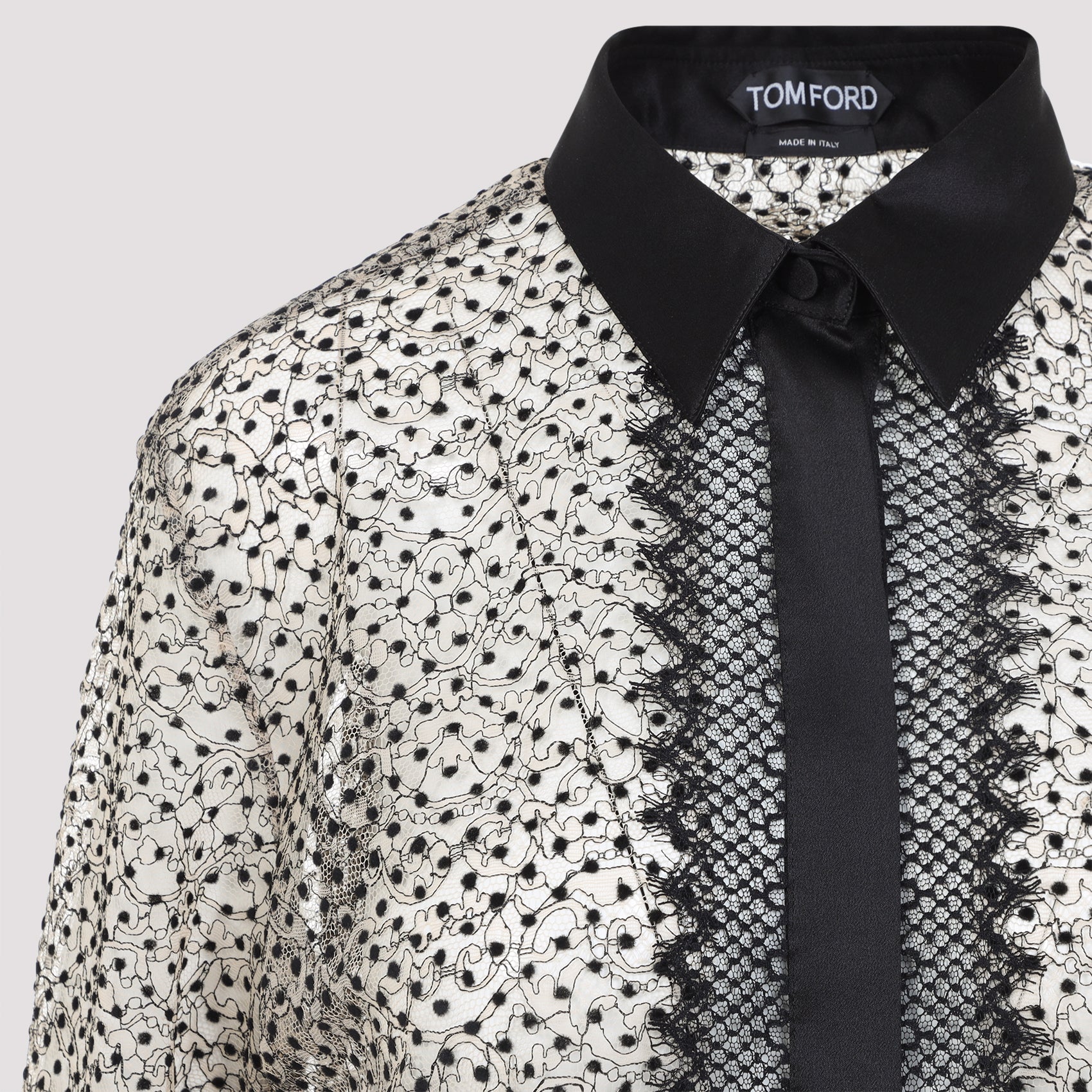 Tom Ford Flock Polka Dot Shirt