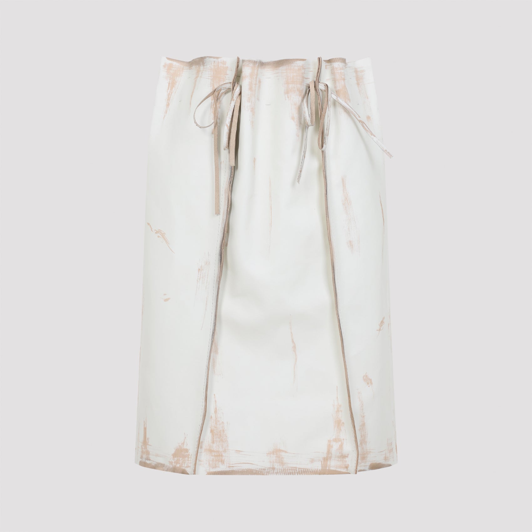 Prada Calf Leather Midi Skirt