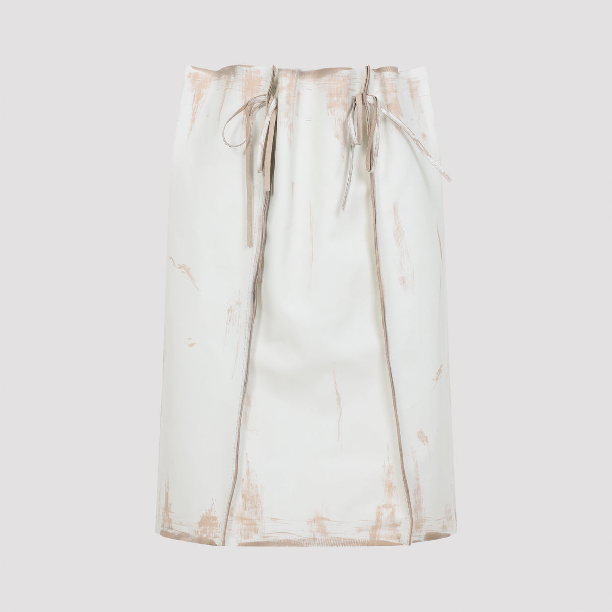 Prada Calf Leather Midi Skirt