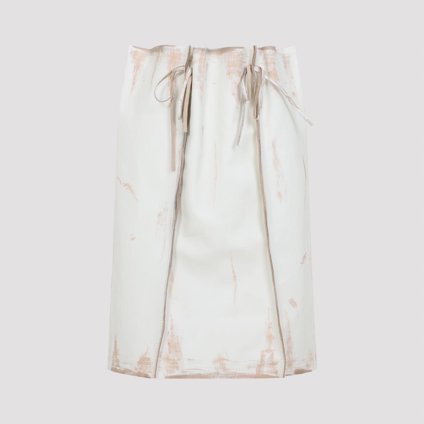 Prada Calf Leather Midi Skirt