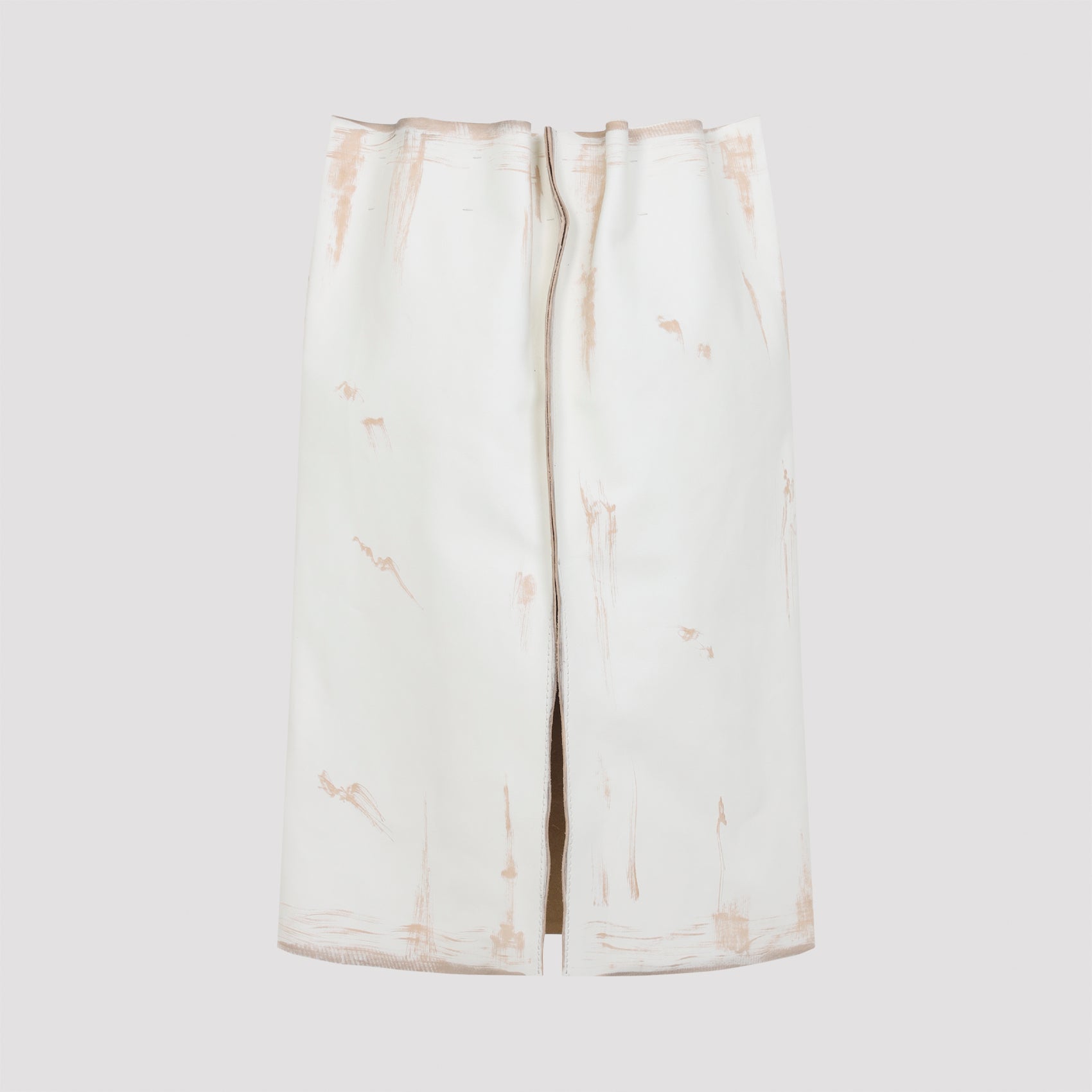Prada Calf Leather Midi Skirt
