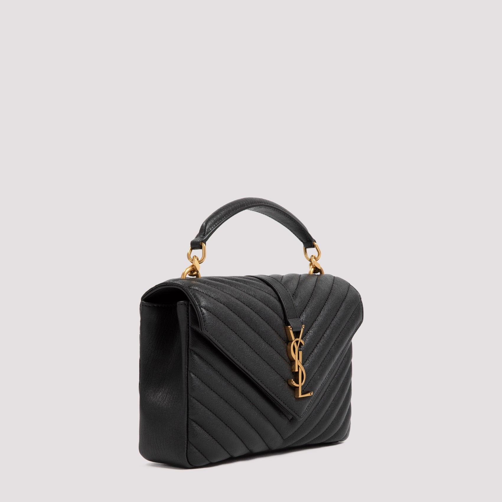 Saint Laurent College Bag In Matelassé Leather