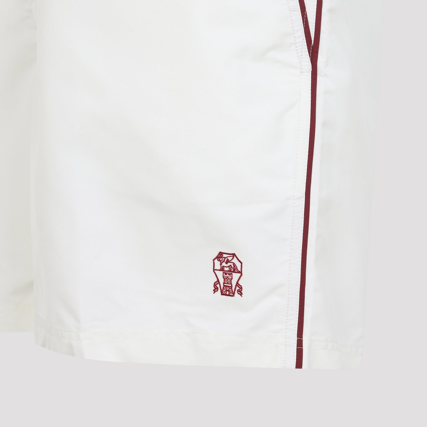 Brunello Cucinelli Embroidered Buttoned Swim Shorts