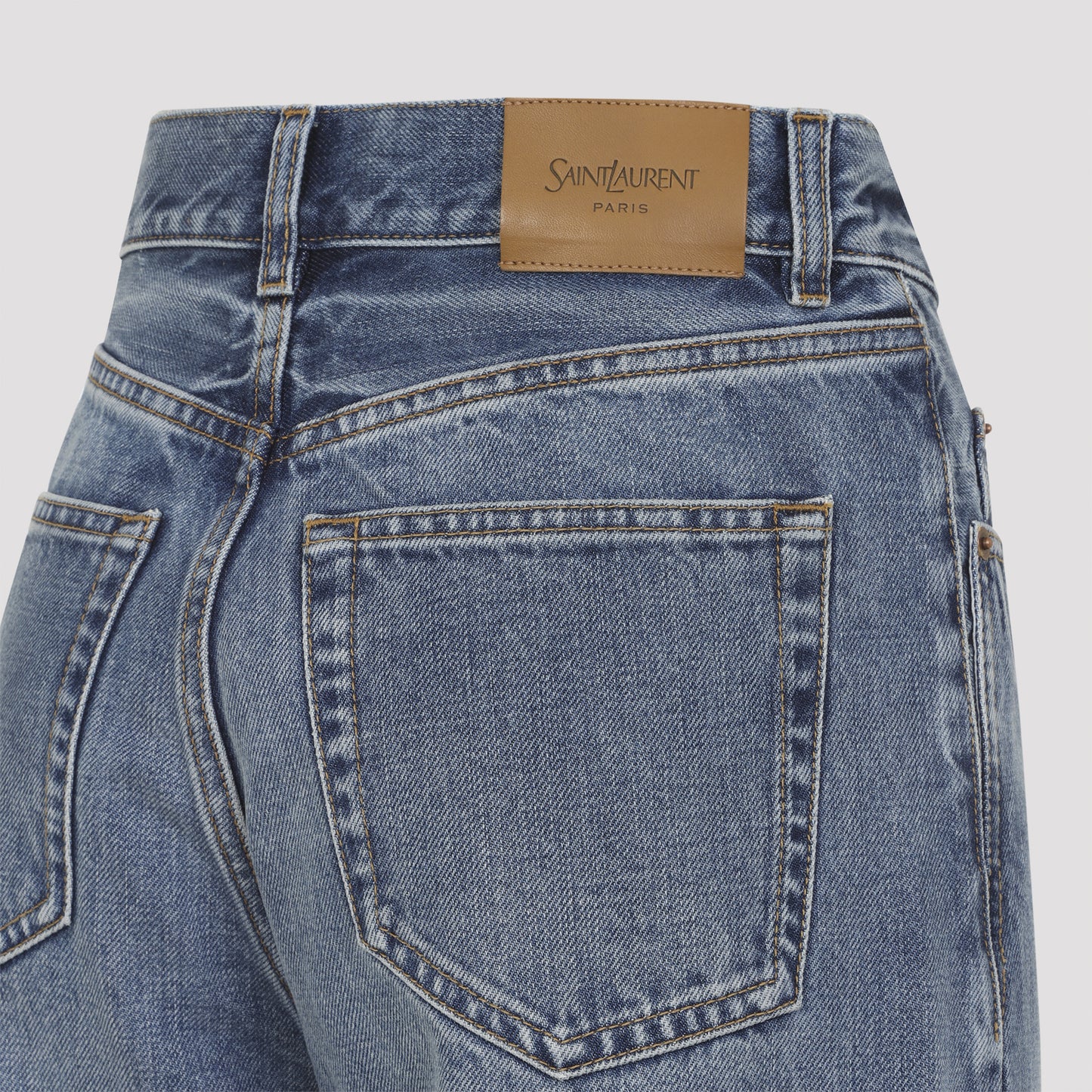 Saint Laurent V Waist Baggy Jeans