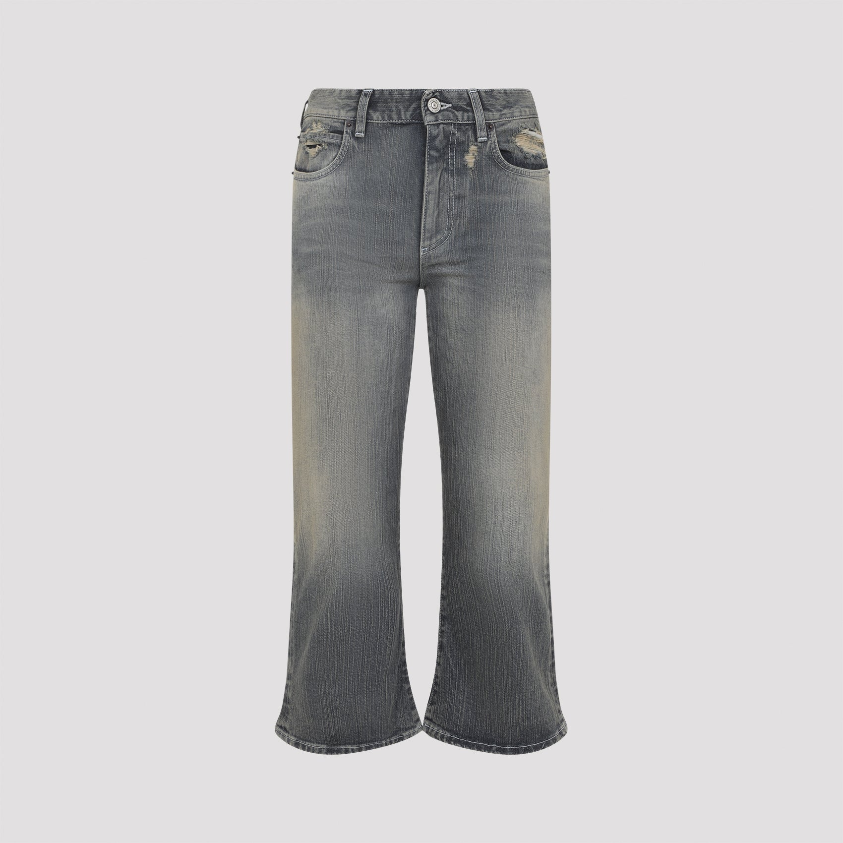 Balenciaga Laced Flared Capri Jeans