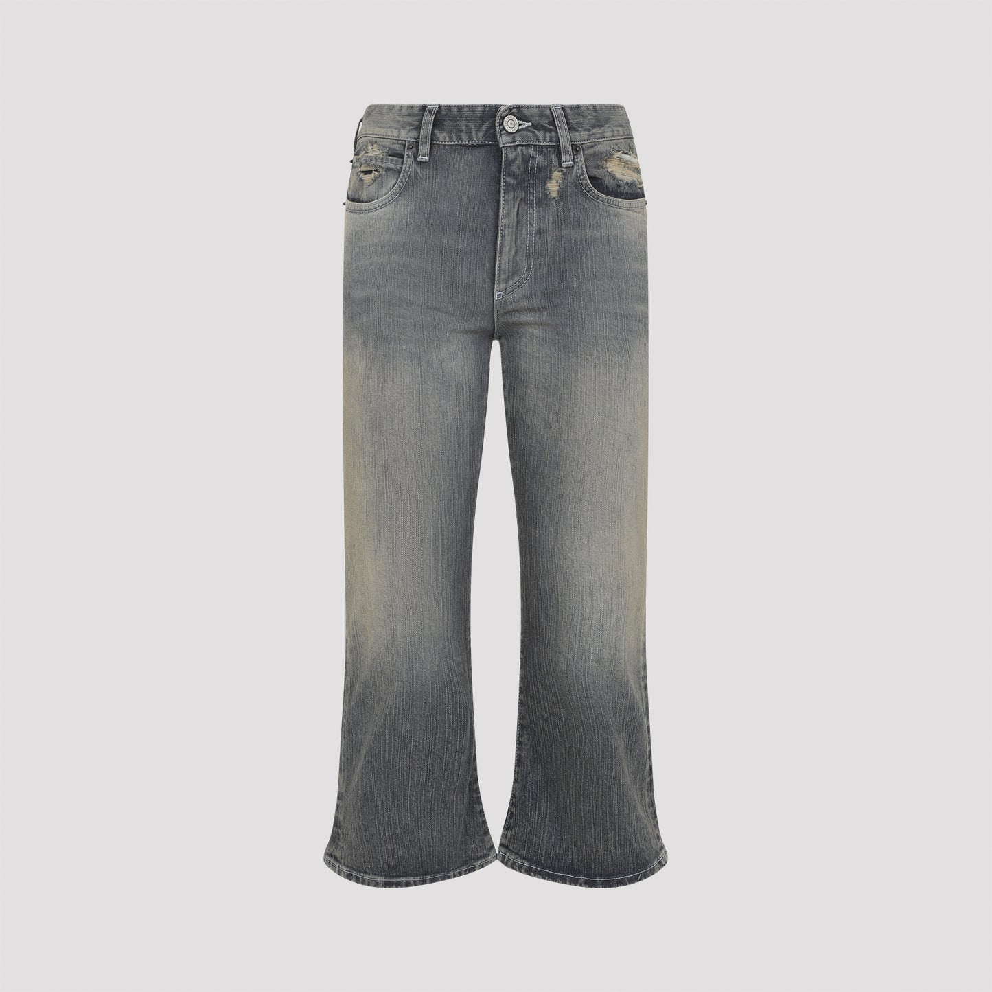 Balenciaga Laced Flared Capri Jeans