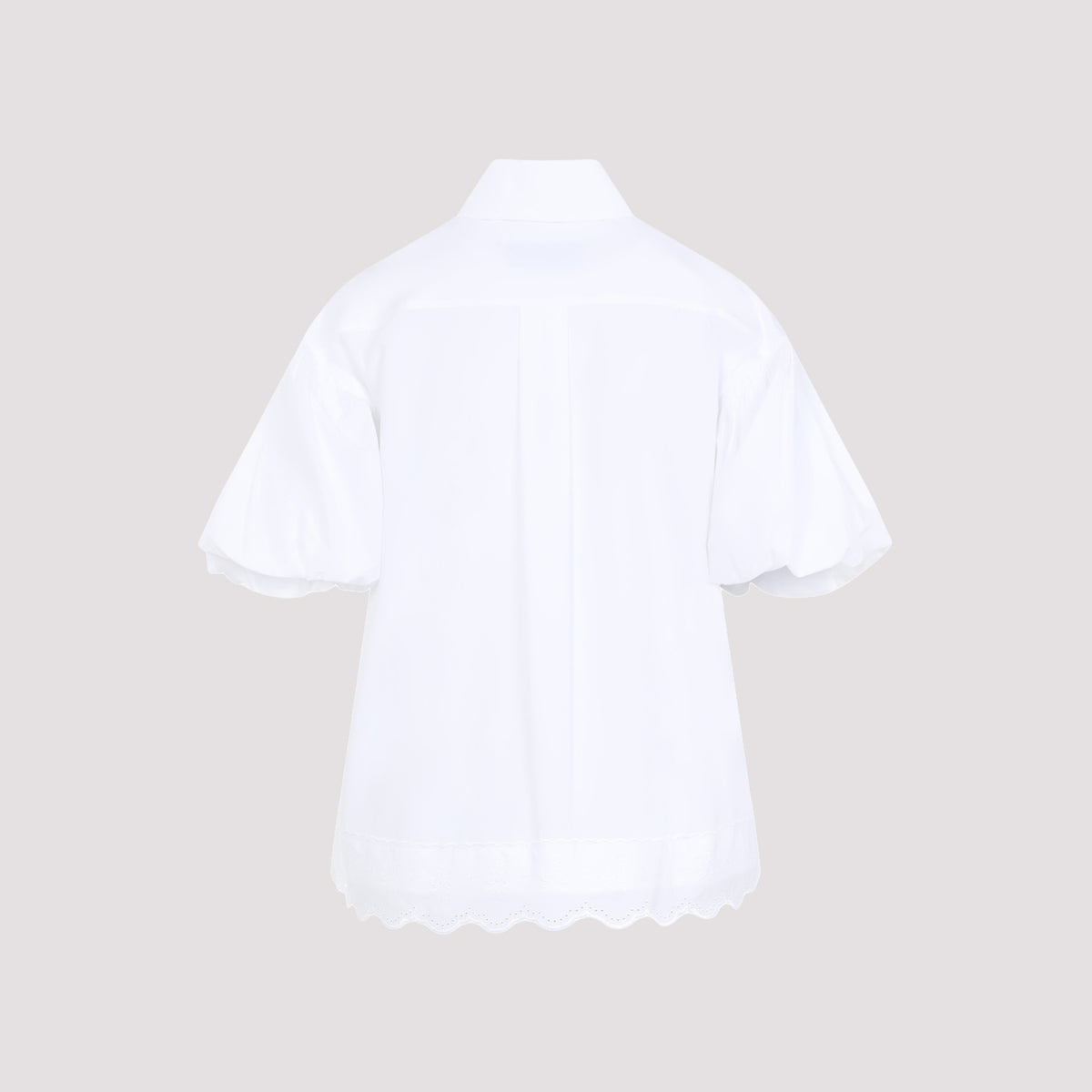 Simone Rocha Cropped Puff Sleeve Lace T-Shirt