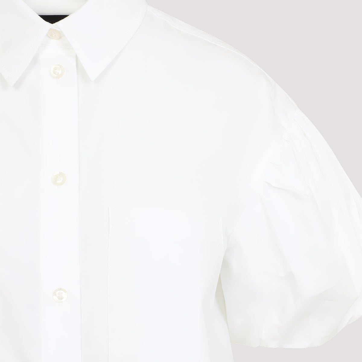 Simone Rocha Cropped Puff Sleeve Lace T-Shirt