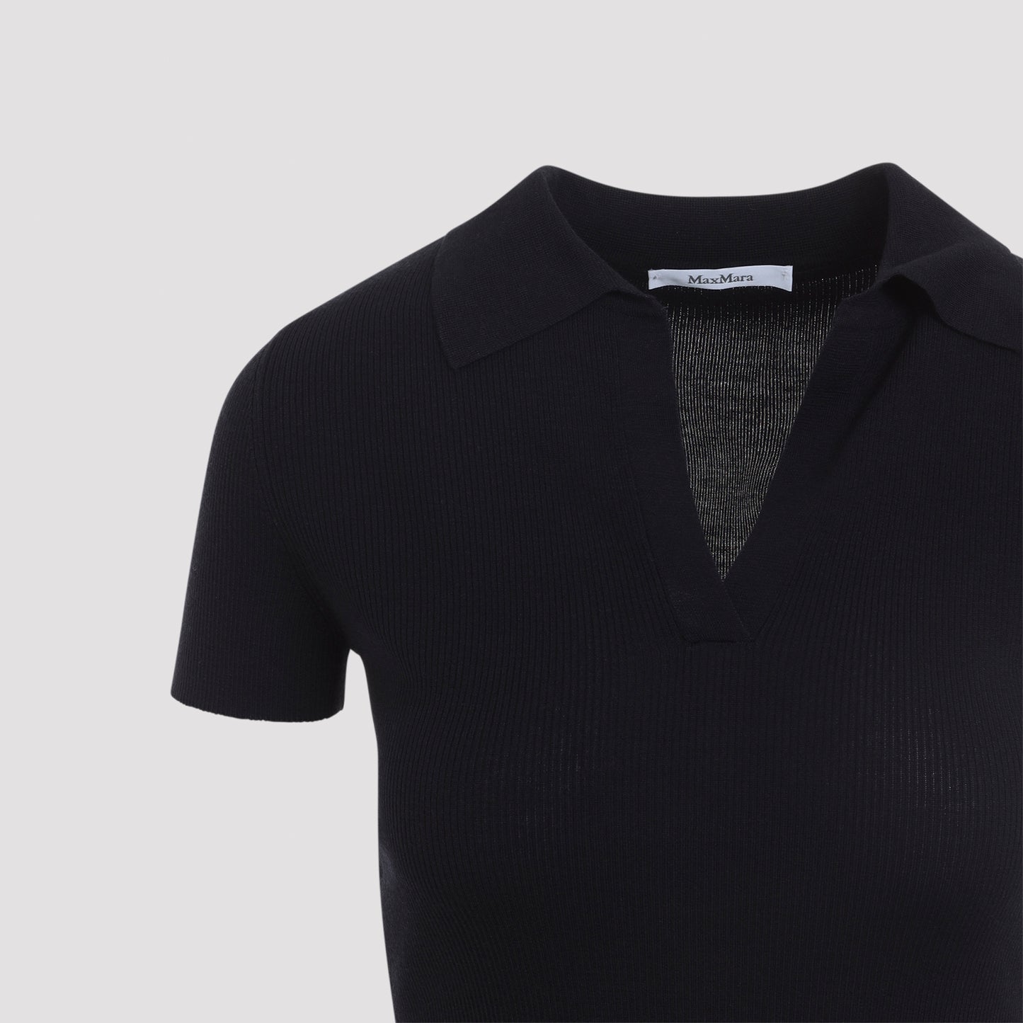 Max Mara Albero Knit Ribbed Polo