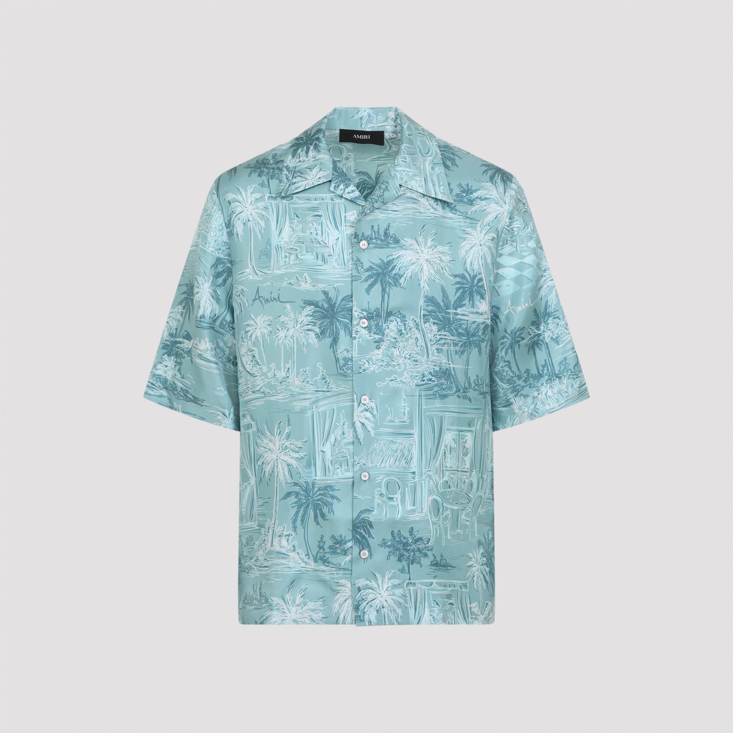 Amiri Chateau Sketch Bowling Shirt