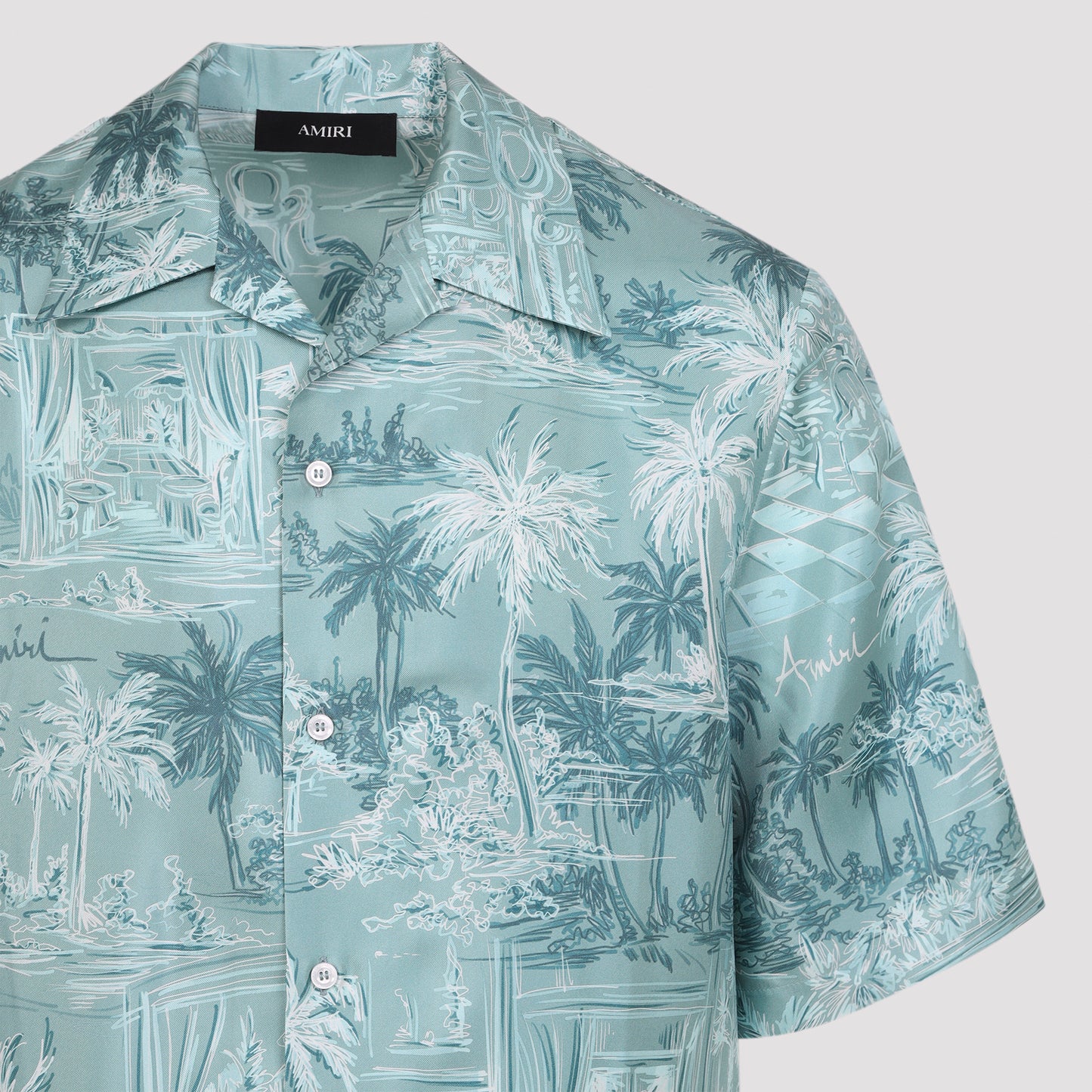 Amiri Chateau Sketch Bowling Shirt